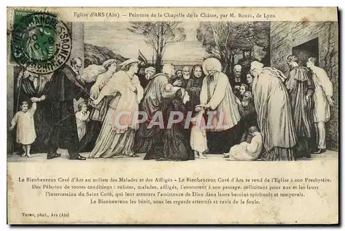 Cartes postales Eglise d'Ars Peinture de la chapelle de la chasse