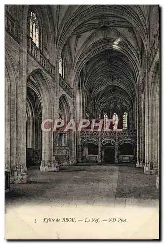 Cartes postales Bourg Eglise de Brou La nef