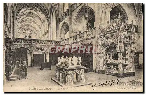 Cartes postales Bourg Eglise de Brou Le choeur