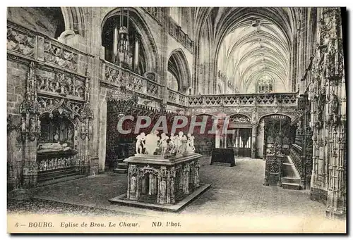 Cartes postales Bourg Eglise de Brou Le choeur