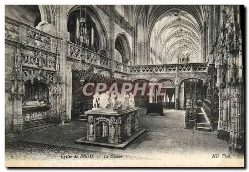 Cartes postales Bourg Eglise de Brou Le choeur