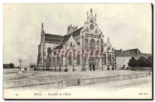 Ansichtskarte AK Bourg Eglise de Brou Ensemble de l&#39eglise