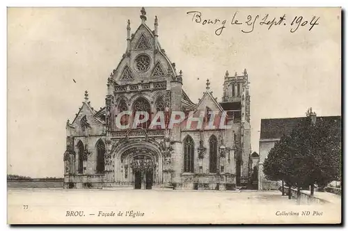 Cartes postales Bourg Eglise de Brou Facade de l&#39eglise