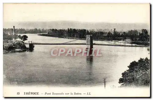 Cartes postales Trevoux Pont suspendu sur la Saone
