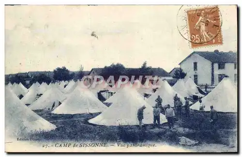 Ansichtskarte AK Camp de Sissone Vue generale Militaria