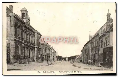 Cartes postales Sissonne Rue de l&#39hotel de ville