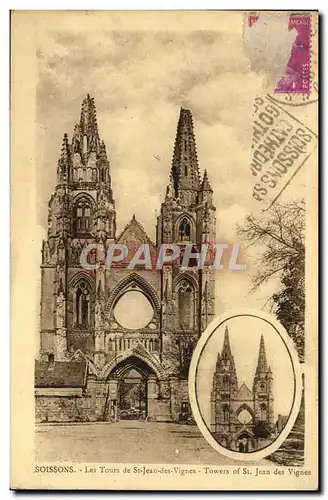 Cartes postales Soissons Les tours de St Jean de Vignes