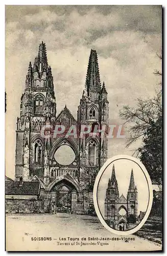 Cartes postales Soissons Les tours de St Jean des Vignes