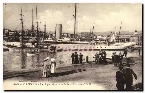 Ansichtskarte AK Cannes Le Lysistrata Jetee Edouard VII Bateau