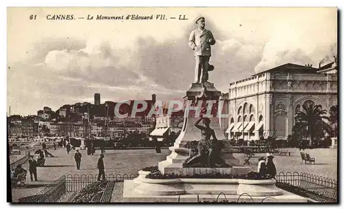 Cartes postales Cannes Le Monument d&#39Edouard VII