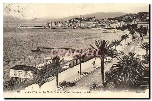 Cartes postales Cannes La Croisette Et Le Mont Chevalier