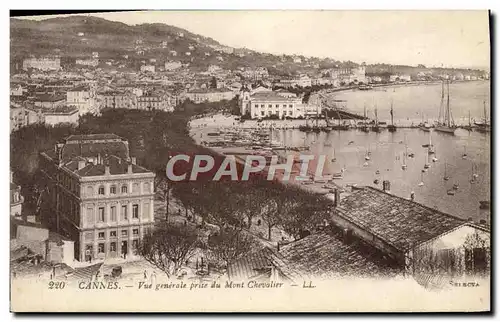 Cartes postales Cannes Vue Generale Prise Du Mont Chevalier