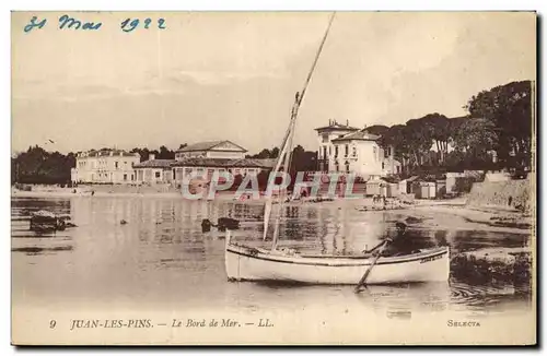 Cartes postales Juan Les Pins Le Bord De Mer Bateau