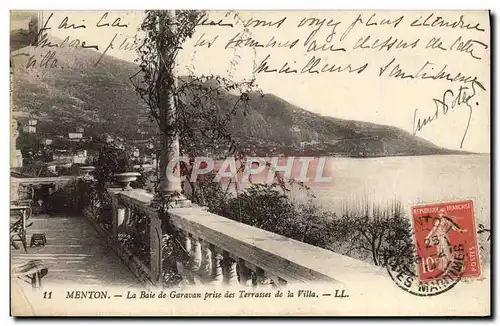 Cartes postales Menton La Baie De Garavan Prise Des Terrasses De La Villa