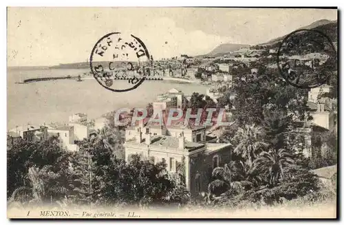 Cartes postales Menton Vue Generale