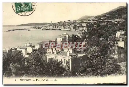 Cartes postales Menton Vue Generale