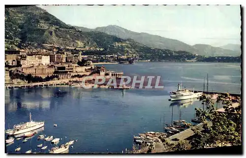 Moderne Karte Reflets De La Cote d&#39Azur Principaute De Monaco Vue Sur Le Port Et Monte Carlo