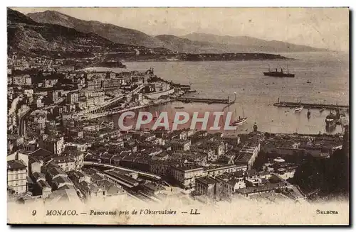 Cartes postales Monaco Panorama Pris De l'Observatoire