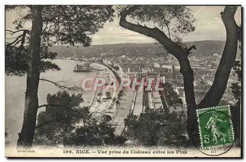 Cartes postales Nice Prise Du Chateau Entre Les Pins