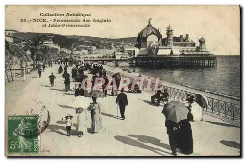 Ansichtskarte AK Collection Artistique Nice Promenade Des Anglais Et Jetee Promenade