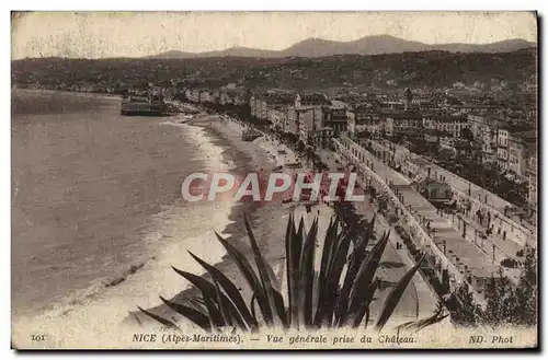 Cartes postales Nice Vue Generale Prise Du Chateau