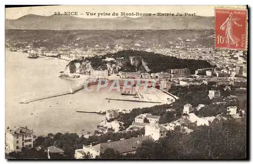 Cartes postales Nice Vue Prise Du Mont Boron Entree Du Port