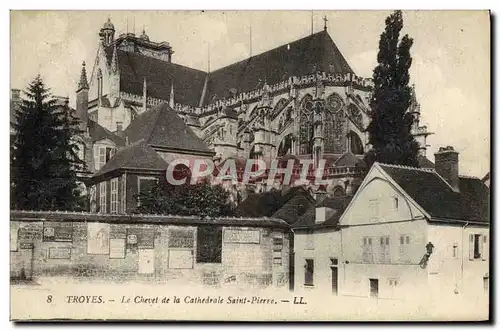 Ansichtskarte AK Troyes Le Chevet De La Cathedrale Saint Pierre