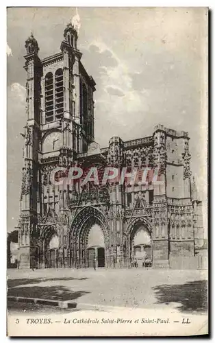 Ansichtskarte AK Troyes La Cathedrale Saint Pierre Et Saint Paul