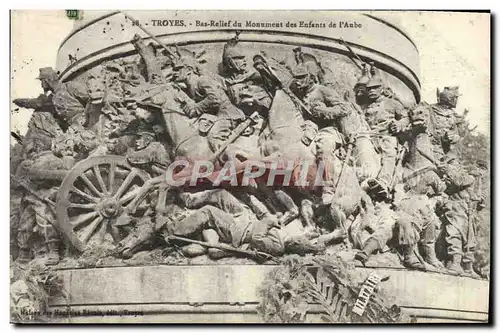 Cartes postales Troyes Bas Relief Du Monument Des Enfants De l&#39Aube