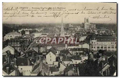 Cartes postales Troyes Panorama Est Vue prise de la Madeleine