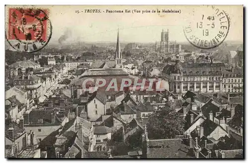 Cartes postales Troyes Panorama Est Vue prise de la Madeleine
