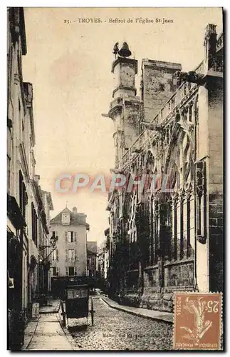 Cartes postales Troyes Beffroi De l&#39Eglise St Jean