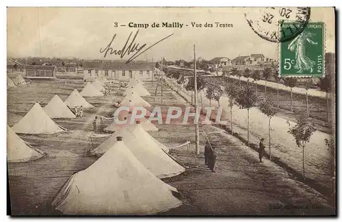 Ansichtskarte AK Camp De Mailly Vue Des Tentes Militaria