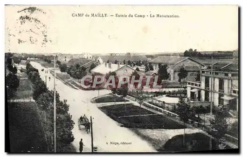 Cartes postales Camp De Mailly Entree Du Camp La Manutention Militaria