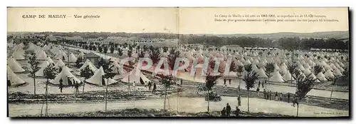 CARTE DOUBLE Camp De Mailly Vue Generale Militaria