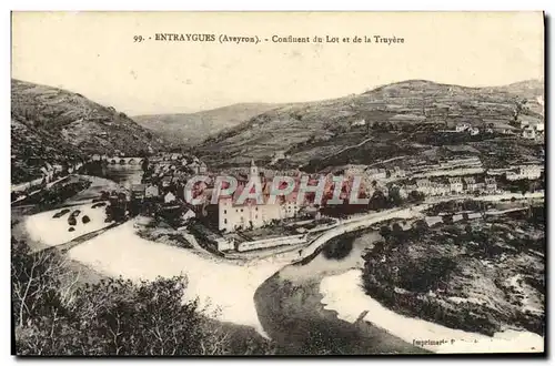 Cartes postales Entraygues Confluent Du Lot Et La Truyere
