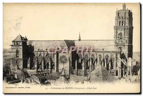Cartes postales Cathedrale De Rodez Cote Sud