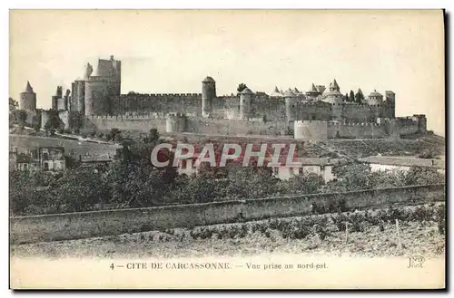 Cartes postales Cite De Carcassonne Vue Prise Au Nord Est