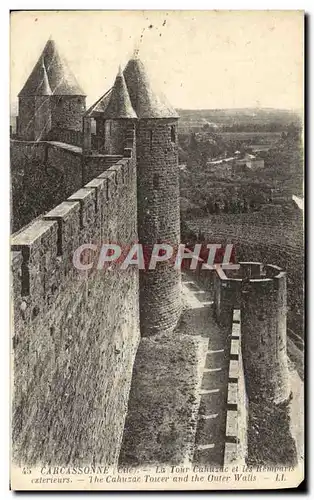 Cartes postales Carcassonne La Tour Cahuzac Et Ls Remparts Exterieurs