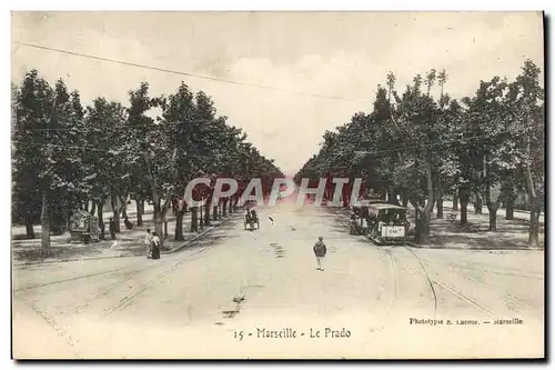 Ansichtskarte AK Marseille Le Prado Tramway