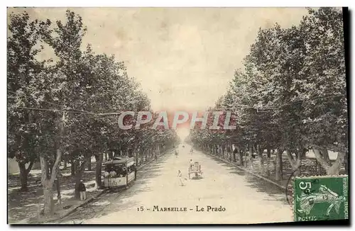 Ansichtskarte AK Marseille Le Prado Tramway