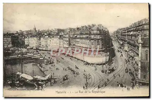 Cartes postales Marseille La Rue De La Republique