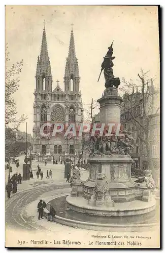 Cartes postales Marseille Les Reformes Le Monument Des Mobiles