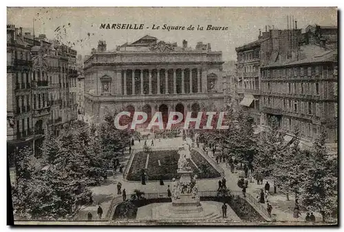 Ansichtskarte AK Marseille Le Square De La Bourse