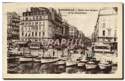 Ansichtskarte AK Marseille Quai Des Belges Et la Canebiere Bateaux