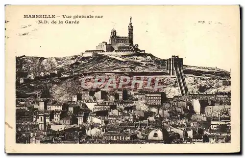 Cartes postales Marseille Vue Generale Sur N D De La Garde