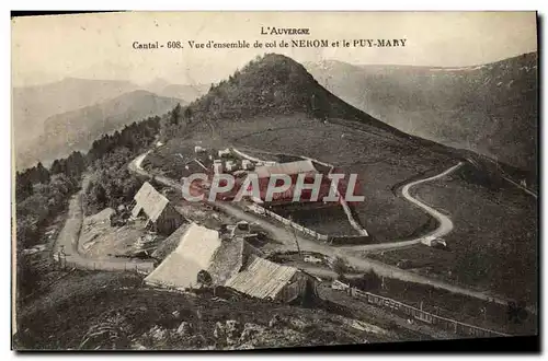 Cartes postales L&#39Auvergne Cantal Vue d&#39Ensemble De Col De Nerom Et Le Puy Mary