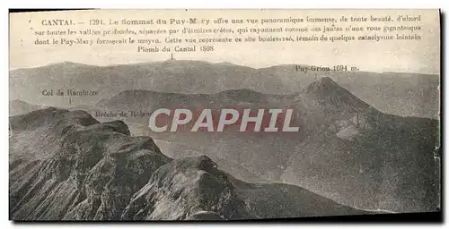 Cartes postales Cantal Le sommet Du Puy Mary