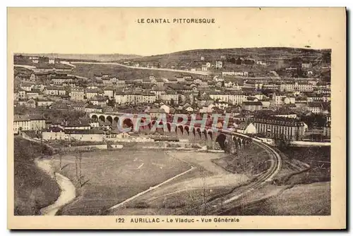 Cartes postales Le Cantal Pittoresque Aurillac Le Viaduc Vue Generale