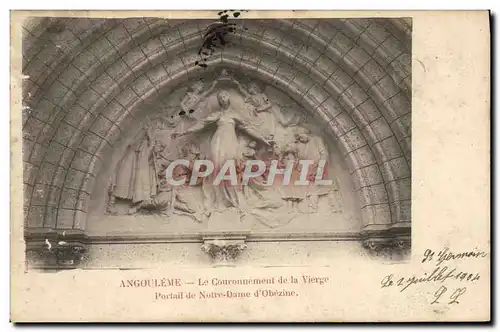 Ansichtskarte AK Angouleme Le Couronnemet De La Vierge Portail De Notre Dame D&#39Obezine